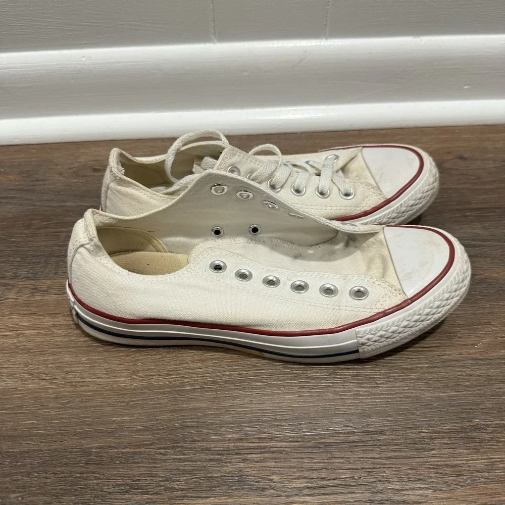 Converse All Star‎ Chuck Taylor Women's White Low Top Shoes Sz 7 School Classic